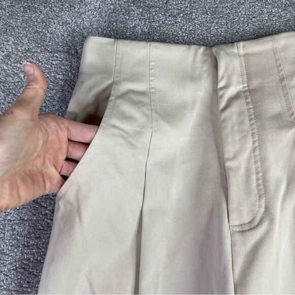 Zara Barrel Pants Women's XS Beige Tapered Cropped Pleated Balloon Pockets - Picture 3 of 12